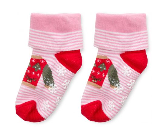 Шкарпетки Bross махрові в смужку (22690-1-2G-pink)