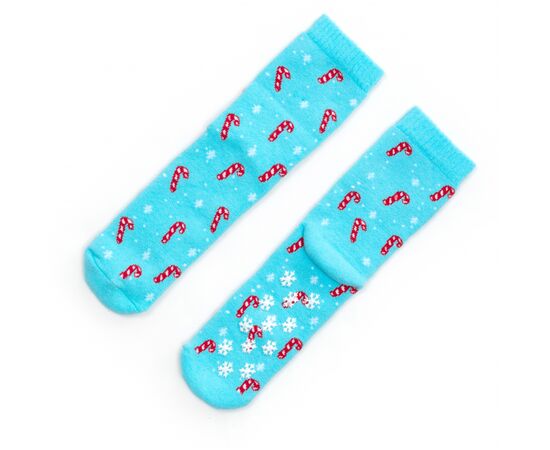 Носки Bross махровые со снежинками и леденцами (23394-2-blue), изображение 2