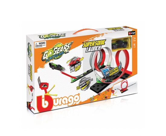 Автотрек Bburago GoGears Extreme Сверхзвуковой запуск 3 в 1 (18-30533), изображение 3 Автотрек Bburago GoGears Extreme Сверхзвуковой запуск 3 в 1 (18-30533), изображение 3