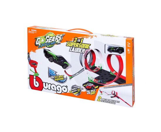 Автотрек Bburago GoGears Extreme Сверхзвуковой запуск 3 в 1 (18-30533), изображение 4 Автотрек Bburago GoGears Extreme Сверхзвуковой запуск 3 в 1 (18-30533), изображение 4