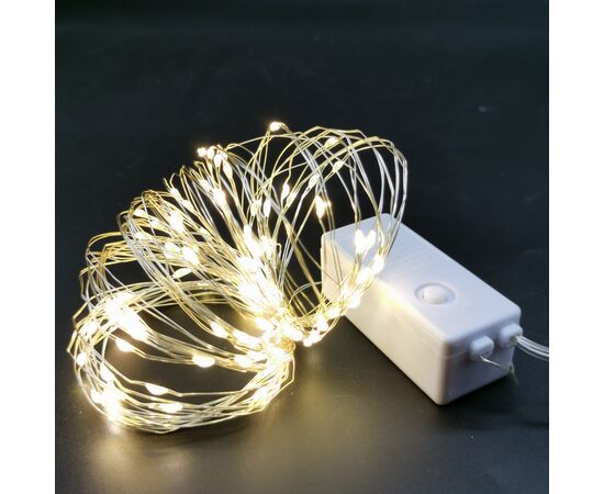 Гірлянда Novogod`ko нитка на мідн. дроті, 100 LED, теплий білий,10 м,8 реж (973785)