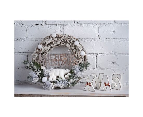 Різдвяний вінок ColorWay Merry Christmas з натуральних гілок ротанга (CW-MCW-41W), зображення 2 Різдвяний вінок ColorWay Merry Christmas з натуральних гілок ротанга (CW-MCW-41W), зображення 2