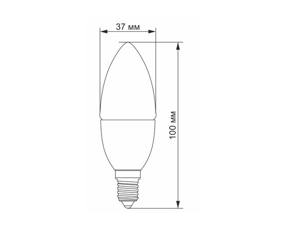 Лампочка TITANUM Filament C37 4W E14 4100K (TLFC3704144), изображение 3 Лампочка TITANUM Filament C37 4W E14 4100K (TLFC3704144), изображение 3