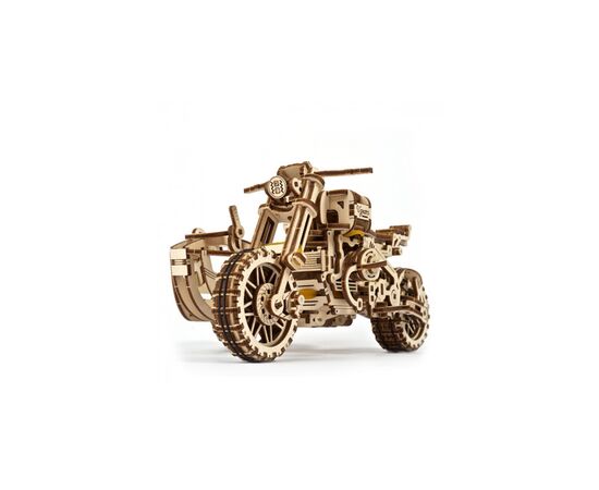 Конструктор Ugears Мотоцикл Scramber с коляской (6336921), изображение 2 Конструктор Ugears Мотоцикл Scramber с коляской (6336921), изображение 2
