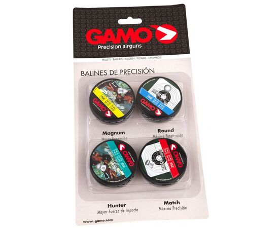 Пульки Gamo набор с 4 видов (Match/Round/Magnun/Hunter) кал.4,5 (6320924)