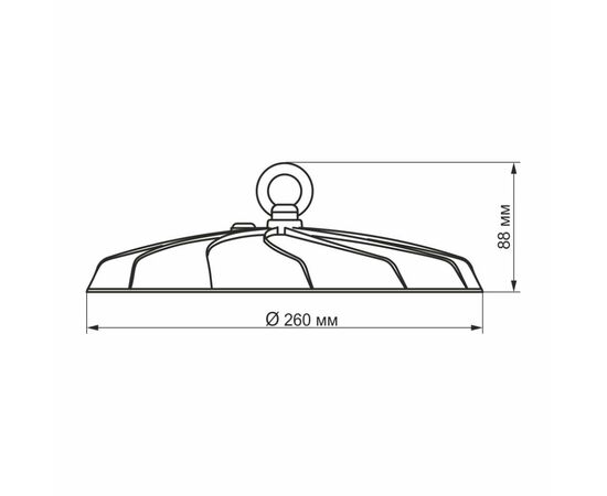 Светильник Videx LED 100W 5000K 220V (VL-HBe15-1005B), изображение 3 Светильник Videx LED 100W 5000K 220V (VL-HBe15-1005B), изображение 3