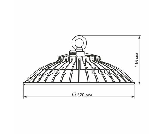 Светильник Videx LED 50W 5000K 220V (VL-HBe-505W), изображение 4 Светильник Videx LED 50W 5000K 220V (VL-HBe-505W), изображение 4