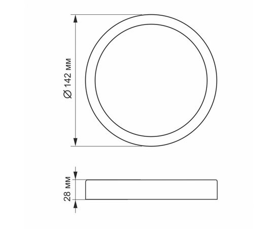 Светильник Videx LED 12W 5000K 220V (VL-DLRS-125), изображение 3