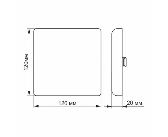 Светильник Videx LED 15W 4100K (VL-DLFS-154), изображение 3 Светильник Videx LED 15W 4100K (VL-DLFS-154), изображение 3