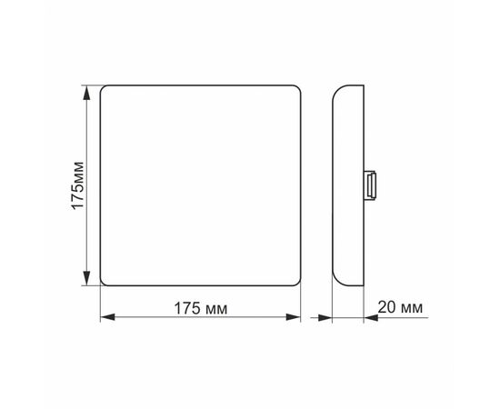 Светильник Videx LED 24W 4100K (VL-DLFS-244), изображение 3 Светильник Videx LED 24W 4100K (VL-DLFS-244), изображение 3