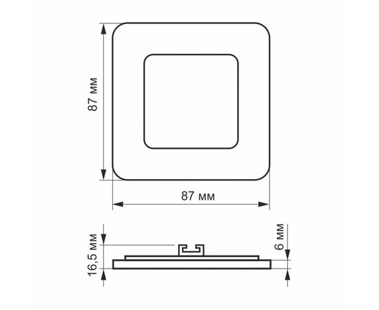 Светильник Videx LED 3W 5000K 220V (VL-DLS-035(2)), изображение 3 Светильник Videx LED 3W 5000K 220V (VL-DLS-035(2)), изображение 3