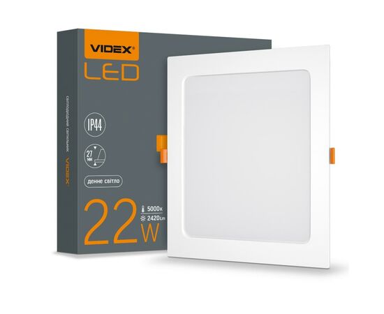 Світильник Videx LED 22W 5000K 220V (VL-DLBS-225), зображення 4 Світильник Videx LED 22W 5000K 220V (VL-DLBS-225), зображення 4