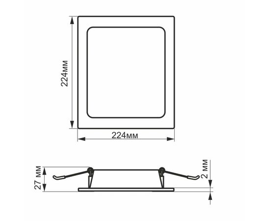 Світильник Videx LED 22W 5000K 220V (VL-DLBS-225), зображення 5 Світильник Videx LED 22W 5000K 220V (VL-DLBS-225), зображення 5