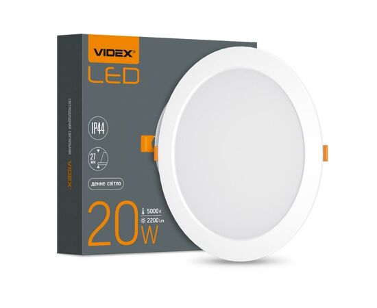 Светильник Videx LED 20W 5000K 220V (VL-DLBR-205), изображение 2 Светильник Videx LED 20W 5000K 220V (VL-DLBR-205), изображение 2