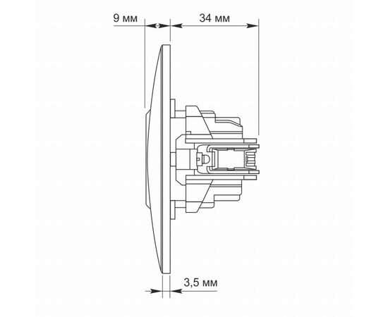 Розетка Videx BINERA 1ая черн (VF-BNSK1-BG), изображение 5 Розетка Videx BINERA 1ая черн (VF-BNSK1-BG), изображение 5