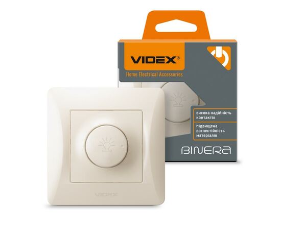 Светорегулятор Videx BINERA 600Вт кремовый (VF-BNDM600-CR), изображение 4 Светорегулятор Videx BINERA 600Вт кремовый (VF-BNDM600-CR), изображение 4
