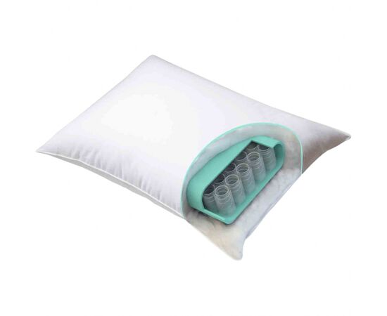 Подушка Home Line ортопедическая с пружинным блоком, белая 50х70 силикон (153394), изображение 2 Подушка Home Line ортопедическая с пружинным блоком, белая 50х70 силикон (153394), изображение 2