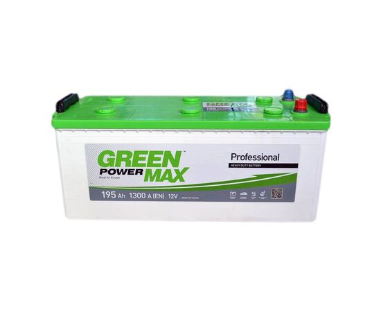 Акумулятор автомобільний GREEN POWER MAX 195Ah збоку (+/-) (000022378)