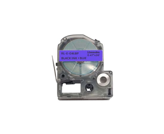Стрічка для принтера етикеток UKRMARK RL-E-C4LBP-BK/BL, аналог LC4LBP. 12 мм х 8 м (CELC4LBP)