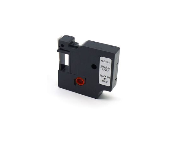 Лента для принтера этикеток UKRMARK RL-D-45013P-BK/WT, аналог DYMO S0720530, 12мм х 7м. (CD45013P)