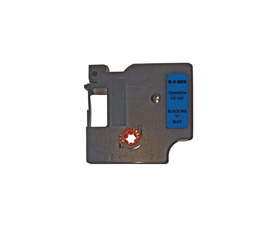 Лента для принтера этикеток UKRMARK RL-D-45016P-BK/BL, аналог DYMO S0720560, 12мм х 7м. (CD45016P)