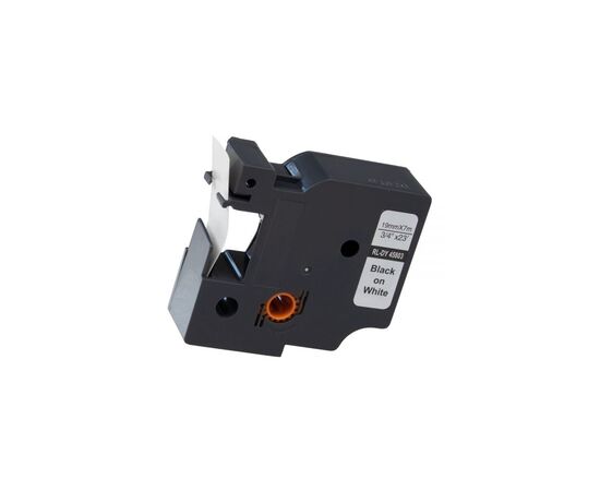 Лента для принтера этикеток UKRMARK RL-D-45803P-BK/WT, аналог DYMO S0720830, 19мм х 7м. (CD45803P)