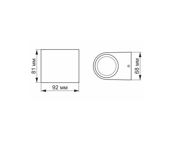 Светильник Videx LED AR031 IP54  3W 2700K (VL-AR031-032B), изображение 3 Светильник Videx LED AR031 IP54  3W 2700K (VL-AR031-032B), изображение 3