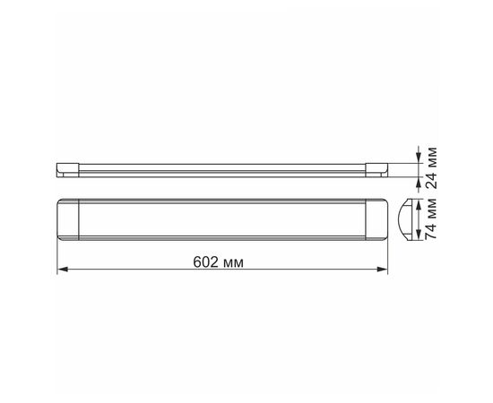 Светильник Videx LED 18W 0,6М 5000K (VL-BN-18065), изображение 3 Светильник Videx LED 18W 0,6М 5000K (VL-BN-18065), изображение 3