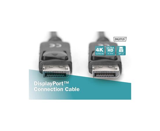 Кабель мультимедийный Display Port to Display Port 15.0m ASSMANN Digitus (AK-340100-150-S), изображение 5 Кабель мультимедийный Display Port to Display Port 15.0m ASSMANN Digitus (AK-340100-150-S), изображение 5