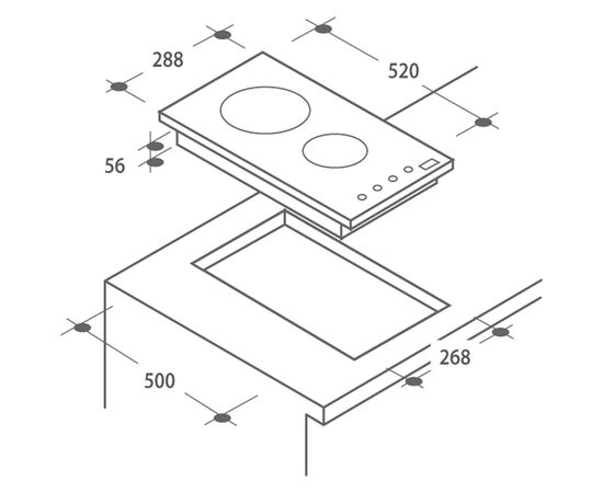 Варочная поверхность Candy CID30/G3, изображение 2 Варочная поверхность Candy CID30/G3, изображение 2