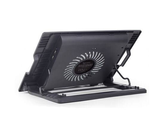 Подставка для ноутбука Gembird до 17", 1x150 mm fan, black (NBS-1F17T-01), изображение 3 Подставка для ноутбука Gembird до 17", 1x150 mm fan, black (NBS-1F17T-01), изображение 3