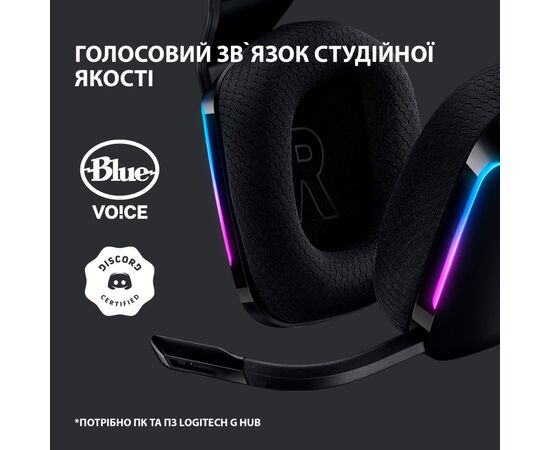 Наушники Logitech G733 Lightspeed Wireless RGB Gaming Headset Black (981-000864), изображение 9 Наушники Logitech G733 Lightspeed Wireless RGB Gaming Headset Black (981-000864), изображение 9