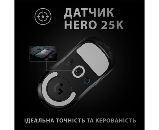 Мышка Logitech G Pro X Superlight Wireless Black (910-005880), изображение 5 Мышка Logitech G Pro X Superlight Wireless Black (910-005880), изображение 5