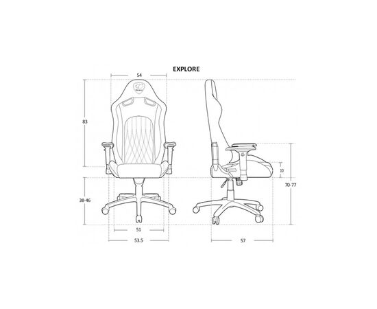 Кресло игровое Cougar EXPLORE Black/Orange, изображение 9 Кресло игровое Cougar EXPLORE Black/Orange, изображение 9