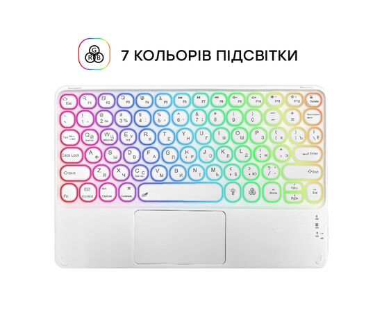 Клавіатура AirOn Easy Tap 2 з тачпадом та LED для Smart TV та планшета (4822352781089), зображення 5 Клавіатура AirOn Easy Tap 2 з тачпадом та LED для Smart TV та планшета (4822352781089), зображення 5