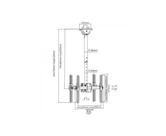 Кронштейн ITech Celb-Duo-54S, изображение 2 Кронштейн ITech Celb-Duo-54S, изображение 2