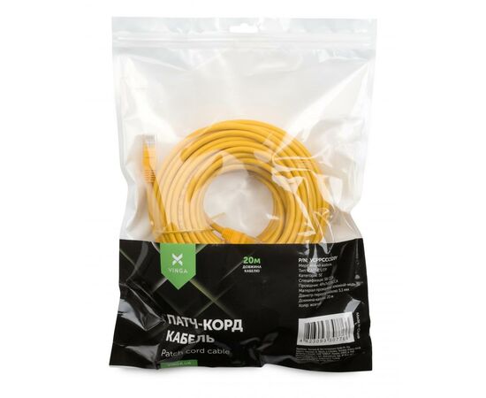 Патч-корд Vinga 20 m CCA (VCPPCCCS20Y), изображение 4 Патч-корд Vinga 20 m CCA (VCPPCCCS20Y), изображение 4