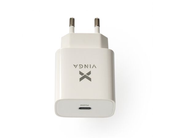 Зарядное устройство Vinga PD Type-C 20W Charger white (VWCPDC), изображение 2 Зарядное устройство Vinga PD Type-C 20W Charger white (VWCPDC), изображение 2