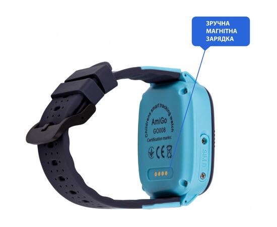 Смарт-часы Amigo GO008 MILKY GPS WIFI Blue (873292), изображение 2 Смарт-часы Amigo GO008 MILKY GPS WIFI Blue (873292), изображение 2