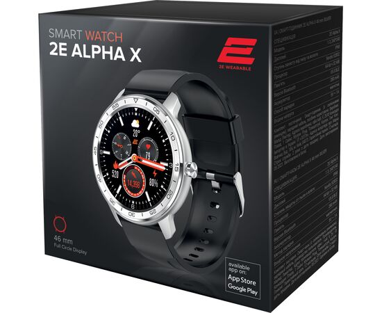Смарт-часы 2E Alpha X 46 mm Silver (2E-CWW30SL), изображение 2 Смарт-часы 2E Alpha X 46 mm Silver (2E-CWW30SL), изображение 2