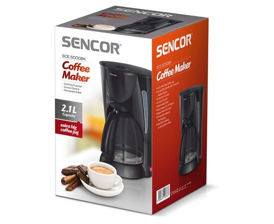 Капельная кофеварка Sencor SCE 5000BK, изображение 2 Капельная кофеварка Sencor SCE 5000BK, изображение 2