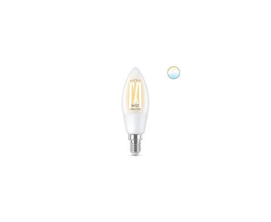 Розумна лампочка WiZ E14 4.9W(40W 470Lm) C35 2700-6500 філаментна Wi-Fi (929003017601), зображення 2 Розумна лампочка WiZ E14 4.9W(40W 470Lm) C35 2700-6500 філаментна Wi-Fi (929003017601), зображення 2