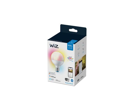 Умная лампочка WiZ E27 11W(75W 1055Lm) G95 2200-6500 RGB Wi-Fi (929002383902), изображение 6 Умная лампочка WiZ E27 11W(75W 1055Lm) G95 2200-6500 RGB Wi-Fi (929002383902), изображение 6