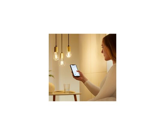 Розумна лампочка WiZ E27 7W(60W 806Lm) A60 2700-6500 філаментна Wi-Fi (929003017201), зображення 4 Розумна лампочка WiZ E27 7W(60W 806Lm) A60 2700-6500 філаментна Wi-Fi (929003017201), зображення 4