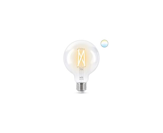 Умная лампочка WiZ E27 7W(60W 806Lm) G95 2700-6500 филаментная Wi-Fi (929003018201), изображение 2 Умная лампочка WiZ E27 7W(60W 806Lm) G95 2700-6500 филаментная Wi-Fi (929003018201), изображение 2
