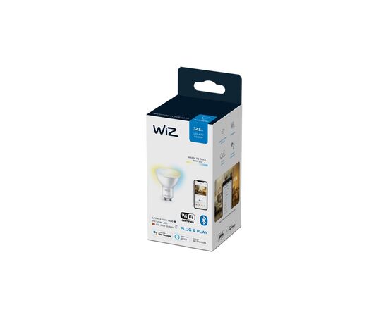 Умная лампочка WiZ GU10 4.7W(50W 400Lm) 2700-6500K Wi-Fi (929002448302), изображение 7 Умная лампочка WiZ GU10 4.7W(50W 400Lm) 2700-6500K Wi-Fi (929002448302), изображение 7