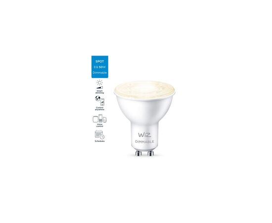 Умная лампочка WiZ GU10 4.7W(50W 400Lm) 2700K диммируемая Wi-Fi (929002448102), изображение 8 Умная лампочка WiZ GU10 4.7W(50W 400Lm) 2700K диммируемая Wi-Fi (929002448102), изображение 8