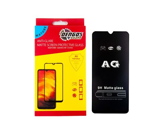 Стекло защитное Dengos Full Glue Matte для Samsung Galaxy A03s (black) (TGFG-MATT-39)