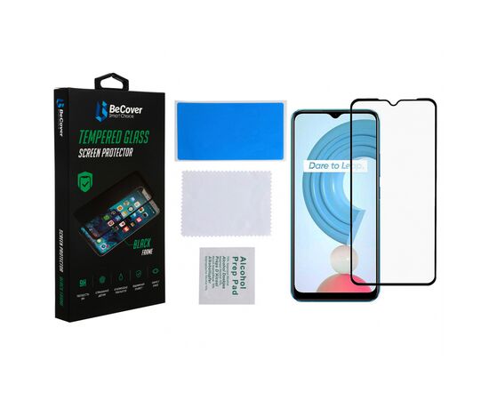 Стекло защитное BeCover Realme C21Y Black (706904), изображение 3 Стекло защитное BeCover Realme C21Y Black (706904), изображение 3