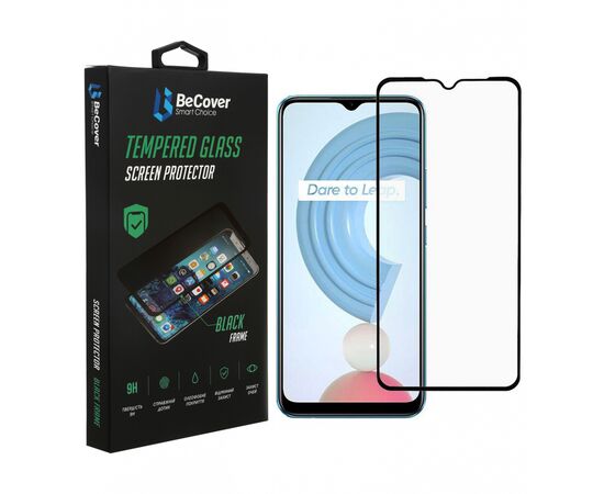 Стекло защитное BeCover Realme C21Y Black (706904)